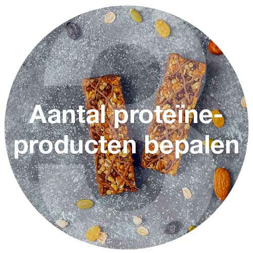 3. Concluderen hoeveel proteïneproducten je per dag mag eten